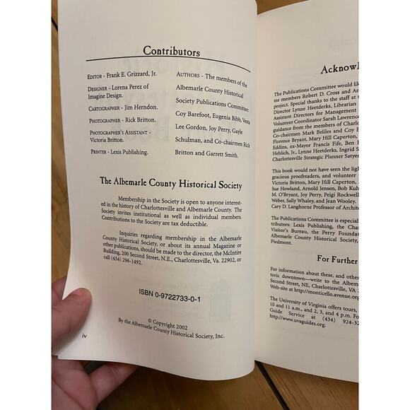 2002 Historic Charlottesville Tour Book. Virginia. Historical Society. paperback - Picture 2 of 5